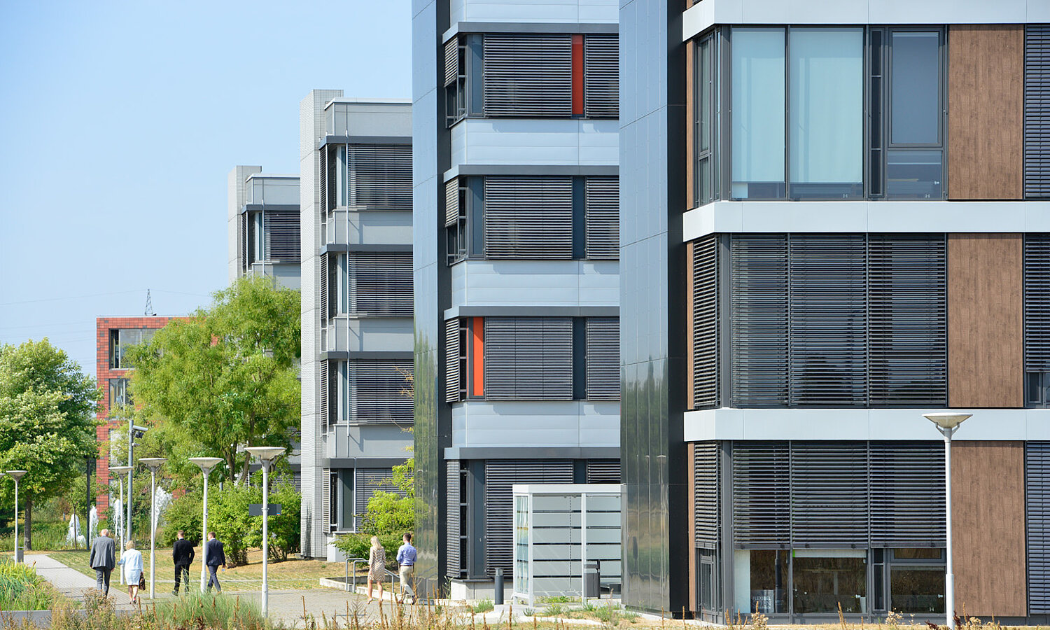 Interessante Architektur und Gestaltung der Gebäudeteile